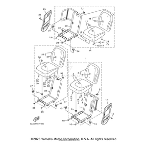 Bolt, Seat Fitting by Yamaha 2PG-F4739-00-00 OEM Hardware 2PG-F4739-00-00 Off Road Express