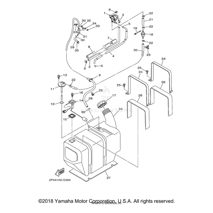 Bolt, With Washer by Yamaha