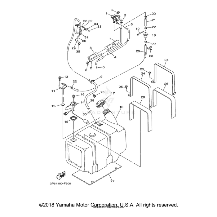 Bolt, With Washer by Yamaha