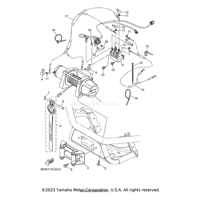 Bolt, With Washer by Yamaha