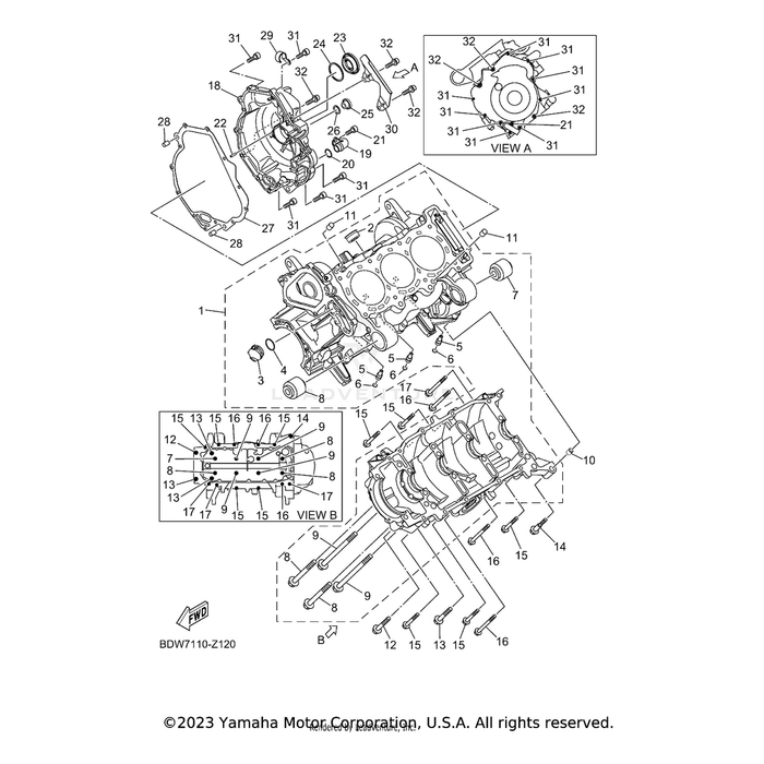 Bolt, With Washer by Yamaha