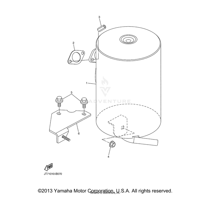 Bolt, With Washer by Yamaha