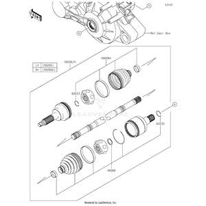 Boot,Inside by Kawasaki 49006-0585 OEM Hardware 49006-0585 Off Road Express Peach St