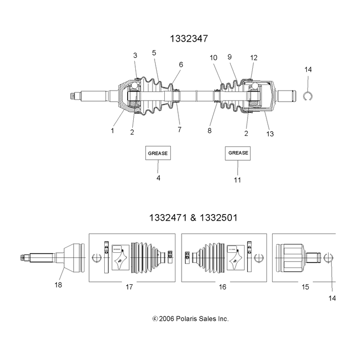 Boot Kit, Cv Outer by Polaris