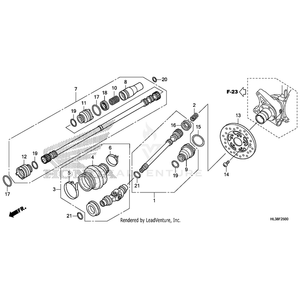 Boot, Propeller Shaft Cover by Honda 40420-HP5-600 OEM Hardware 40420-HP5-600 Off Road Express Peach St