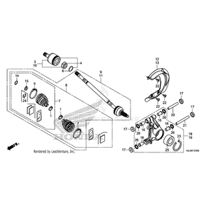 Boot Set, Rear by Honda 42240-HL4-F41 OEM Hardware 42240-HL4-F41 Off Road Express Peach St