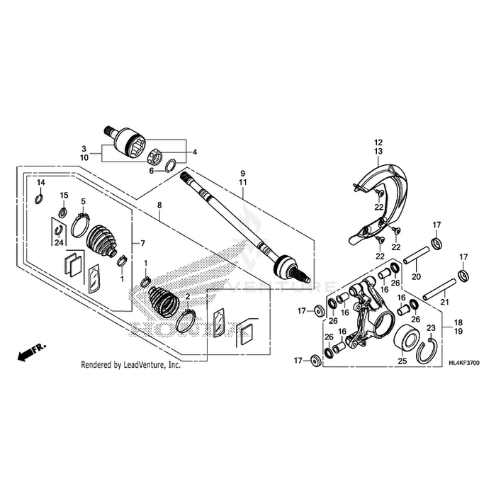 Boot Set, Rear Inboard (Msds) by Honda