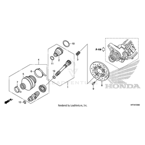 Boot, Yoke Joint by Honda 40321-HP5-600 OEM Hardware 40321-HP5-600 Off Road Express Peach St