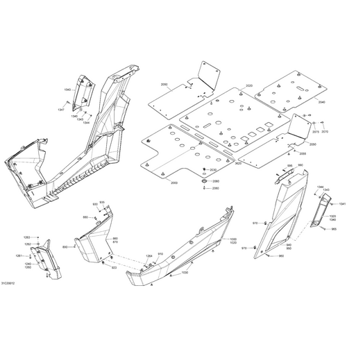 Boreal Green, LH Body Panel Rear by Can-Am