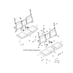 Bottom Seat Assembly, Gloss Bla by Polaris 2684965-070 OEM Hardware P2684965-070 Off Road Express