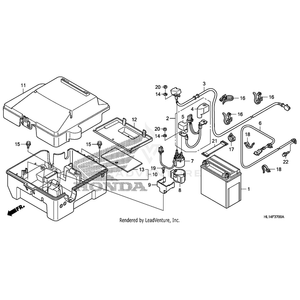 Box, Battery by Honda 50400-HL1-A00 OEM Hardware 50400-HL1-A00 Off Road Express Peach St