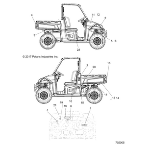 Box Decal, Left, by Polaris 7181053 OEM Hardware P7181053 Off Road Express