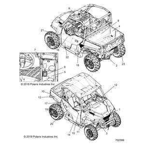 Box Decal, Left by Polaris 7187148 OEM Hardware P7187148 Off Road Express