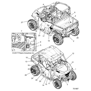 Box Decal, Left by Polaris 7187161 OEM Hardware P7187161 Off Road Express