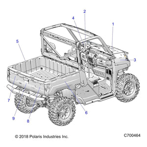 Box Decal, Left, by Polaris 7187506 OEM Hardware P7187506 Off Road Express