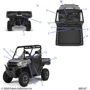 Box Decal, Left, by Polaris 7188442 OEM Hardware P7188442 Off Road Express