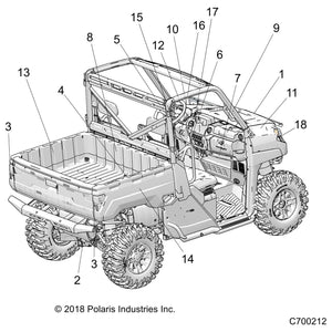 Box Decal, Left, by Polaris 7188660 OEM Hardware P7188660 Off Road Express