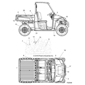 Box Decal Left Polaris Pursuit by Polaris 7183097 OEM Hardware P7183097 Off Road Express