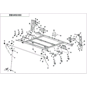 Box Frame Assy. by CF Moto 5HY#-221000-1001 OEM Hardware 5HY#-221000-1001 Northstar Polaris