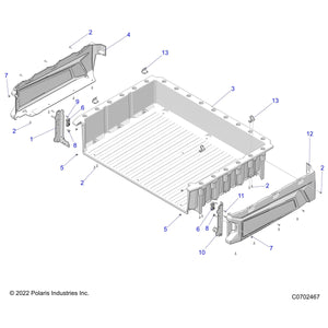 Box Kit Assembly, by Polaris 2207129 OEM Hardware P2207129 Off Road Express Drop Ship