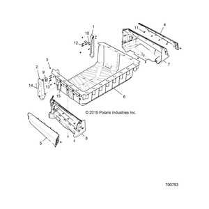 Box Panel, Left, Polaris Pursui by Polaris 5453375-587 OEM Hardware P5453375-587 Off Road Express