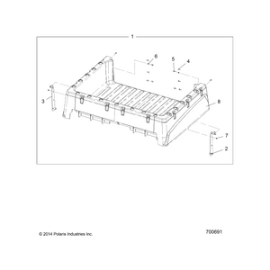 Box-Short,Blk by Polaris 5451014-070 OEM Hardware P5451014-070 Off Road Express Drop Ship