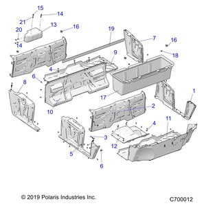 Box-Storage,Blk by Polaris 5438174-070 OEM Hardware P5438174-070 Off Road Express