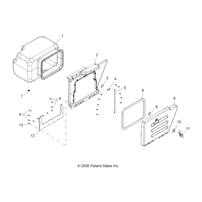 Box-Storage,Side, Av. Grey by Polaris