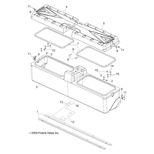 Box-Stroage,Lid,Lh,Blk by Polaris 5438251-070 OEM Hardware P5438251-070 Off Road Express