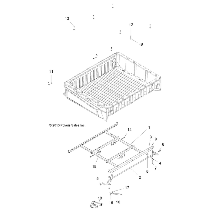 Box Support, Long, Black by Polaris