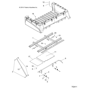 Box Support Weld, Black by Polaris 1020247-329 OEM Hardware P1020247-329 Off Road Express