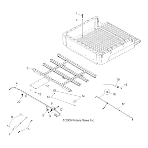 Box Support Weld, Black, Short by Polaris 1017313-329 OEM Hardware P1017313-329 Off Road Express