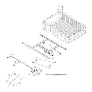 Box Support Weld, Short, Black by Polaris 1017521-329 OEM Hardware P1017521-329 Off Road Express