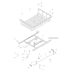 Box Support Weld, Short, Black by Polaris 1018432-329 OEM Hardware P1018432-329 Off Road Express Drop Ship