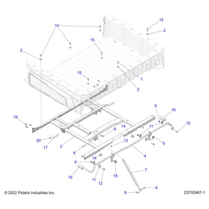 Box Support Weld, Short, Black by Polaris 1021635-329 OEM Hardware P1021635-329 Off Road Express