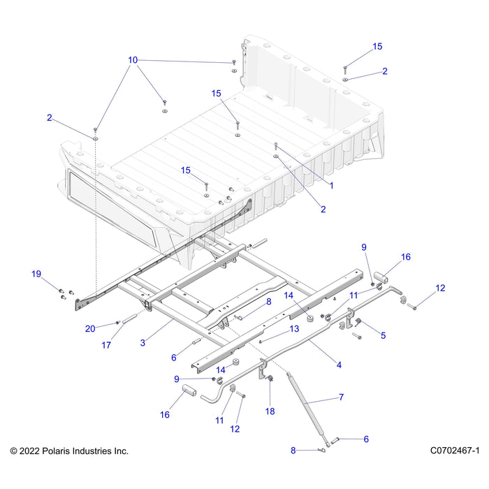 Box Support Weld, Short, Black by Polaris