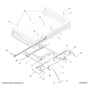 Box Support Weld, Short, Black by Polaris 1022453-329 OEM Hardware P1022453-329 Off Road Express