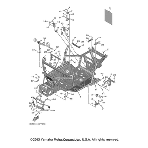 Bracket 2 by Yamaha B4J-F1239-00-00 OEM Hardware B4J-F1239-00-00 Off Road Express