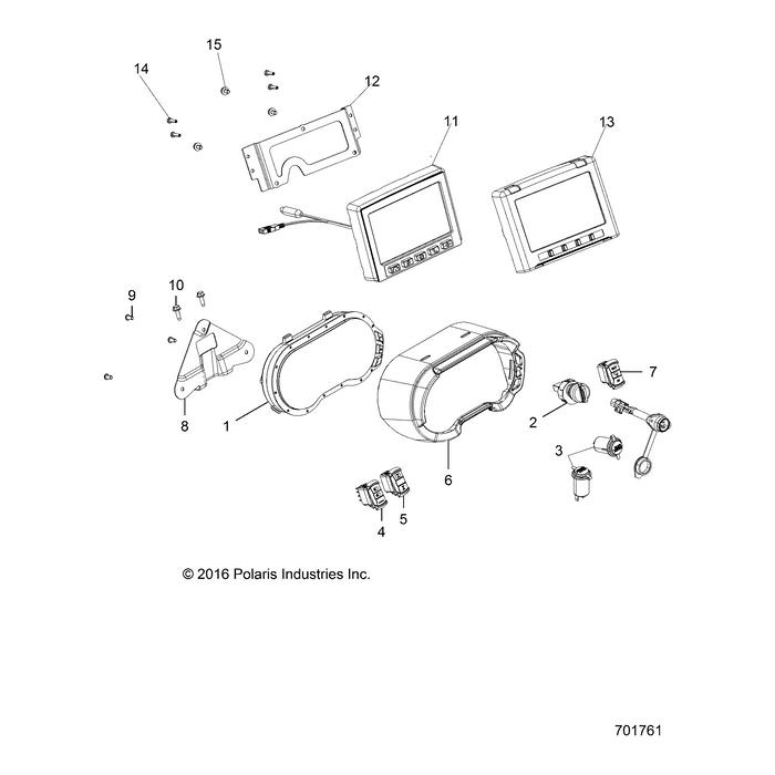 Bracket-7 Display Mnt by Polaris