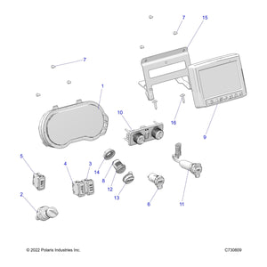 Bracket-7 Display,Rc,Blk by Polaris 5273092-329 OEM Hardware P5273092-329 Off Road Express