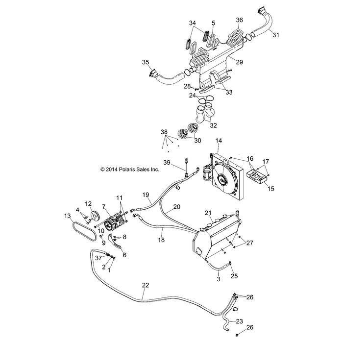 Bracket-A/C Compressor by Polaris