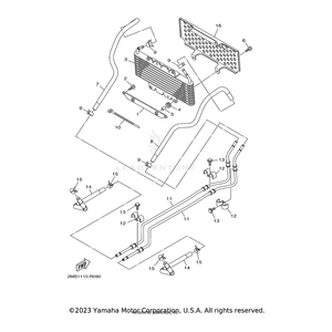 Bracket, Air Cooler by Yamaha 2MB-E3691-00-00 OEM Hardware 2MB-E3691-00-00 Off Road Express