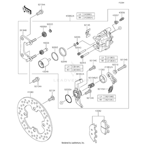 Bracket-Assembly,Lh by Kawasaki 39184-0042 OEM Hardware 39184-0042 Off Road Express Peach St