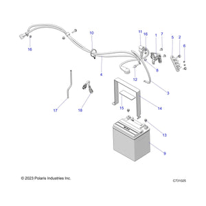 Bracket-Battery Strap Galv by Polaris 5259006 OEM Hardware P5259006 Off Road Express