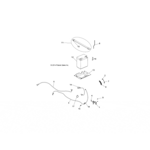 Bracket-Battery Tray by Polaris 5258617 OEM Hardware P5258617 Off Road Express