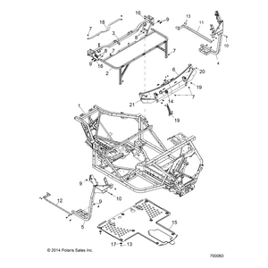 Bracket-Brace,Rear,Blk by Polaris 5260619-329 OEM Hardware P5260619-329 Off Road Express