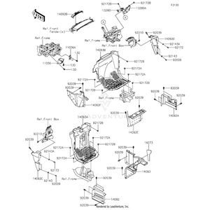 Bracket,Brake Pedal by Kawasaki 11056-1431 OEM Hardware 11056-1431 Off Road Express Peach St