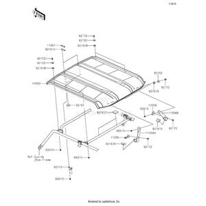 Bracket by Kawasaki 11056-1405 OEM Hardware 11056-1405 Off Road Express Peach St