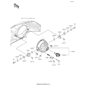 Bracket by Kawasaki 11056-2933 OEM Hardware 11056-2933 Off Road Express Peach St