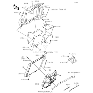 Bracket by Kawasaki 11057-2564 OEM Hardware 11057-2564 Off Road Express Peach St